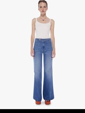 MOTHER The Tab Roller Skimp Jeans- Wash: From Out of Town EUC